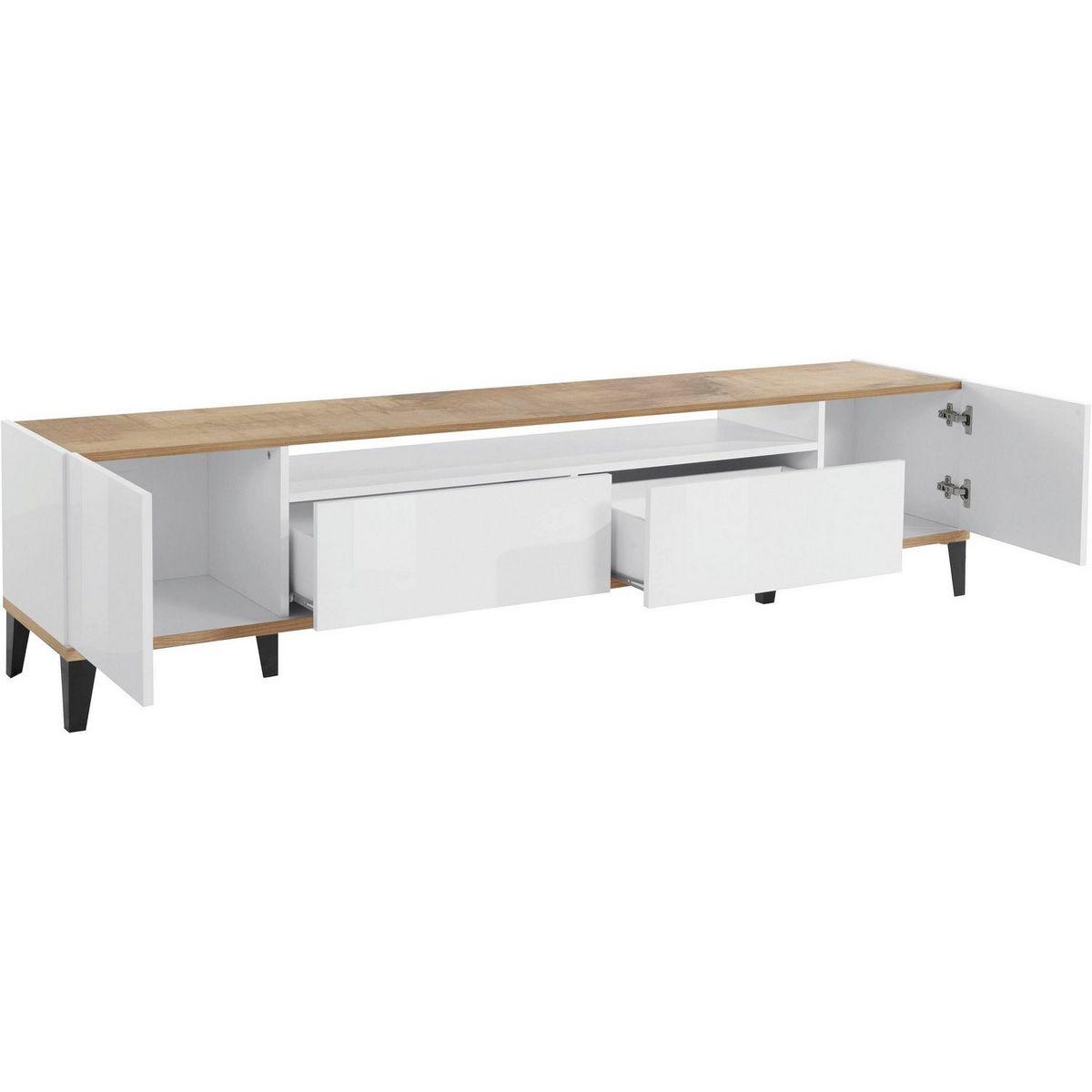 Meuble TV moderne 1 porte 1 tiroir L200cm BARI