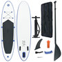 Voir la diapositive 1 : VIDAXL Ensemble de planches SUP gonflables Bleu et blanc