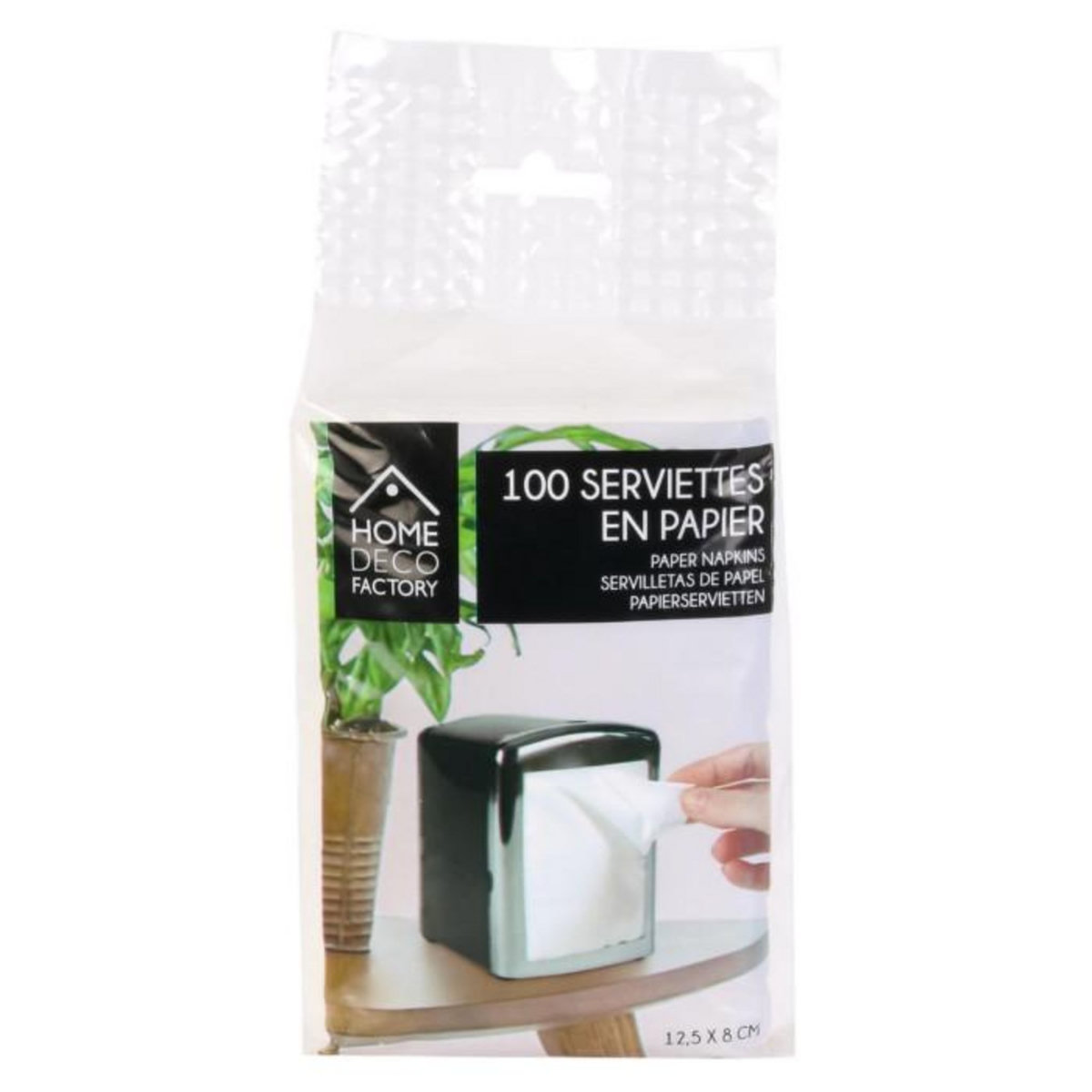 Paris Prix Lot de 100 Serviettes en Papier  Distributeur  9x13cm Blanc