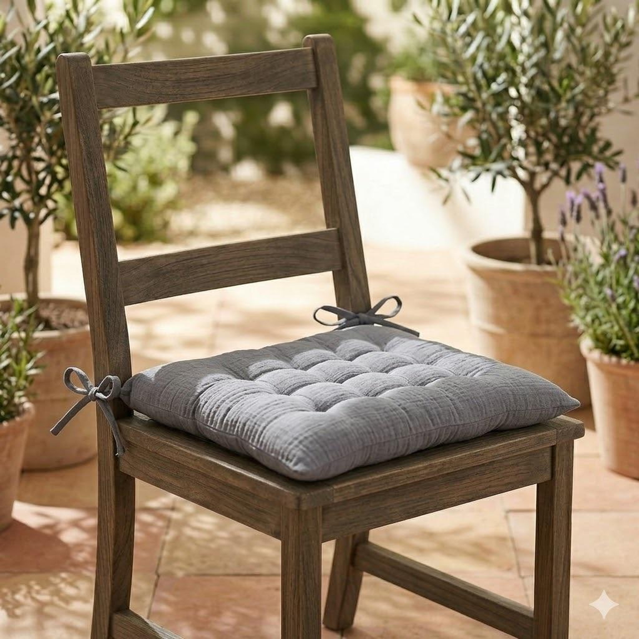 Voir la diapositive 2 : Eden Assise de chaise matelassée en coton pop colors