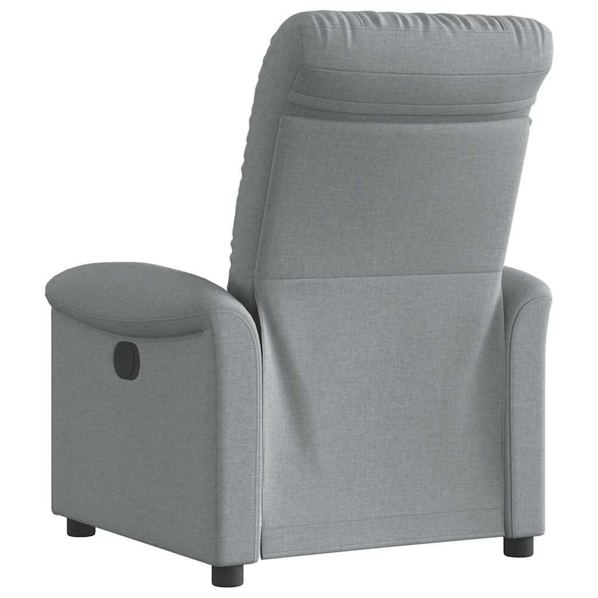 Voir la diapositive 5 : VIDAXL Fauteuil inclinable Gris clair Tissu