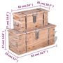 Voir la diapositive 6 : VIDAXL Ensemble de deux coffres de rangement Bois d'Acacia