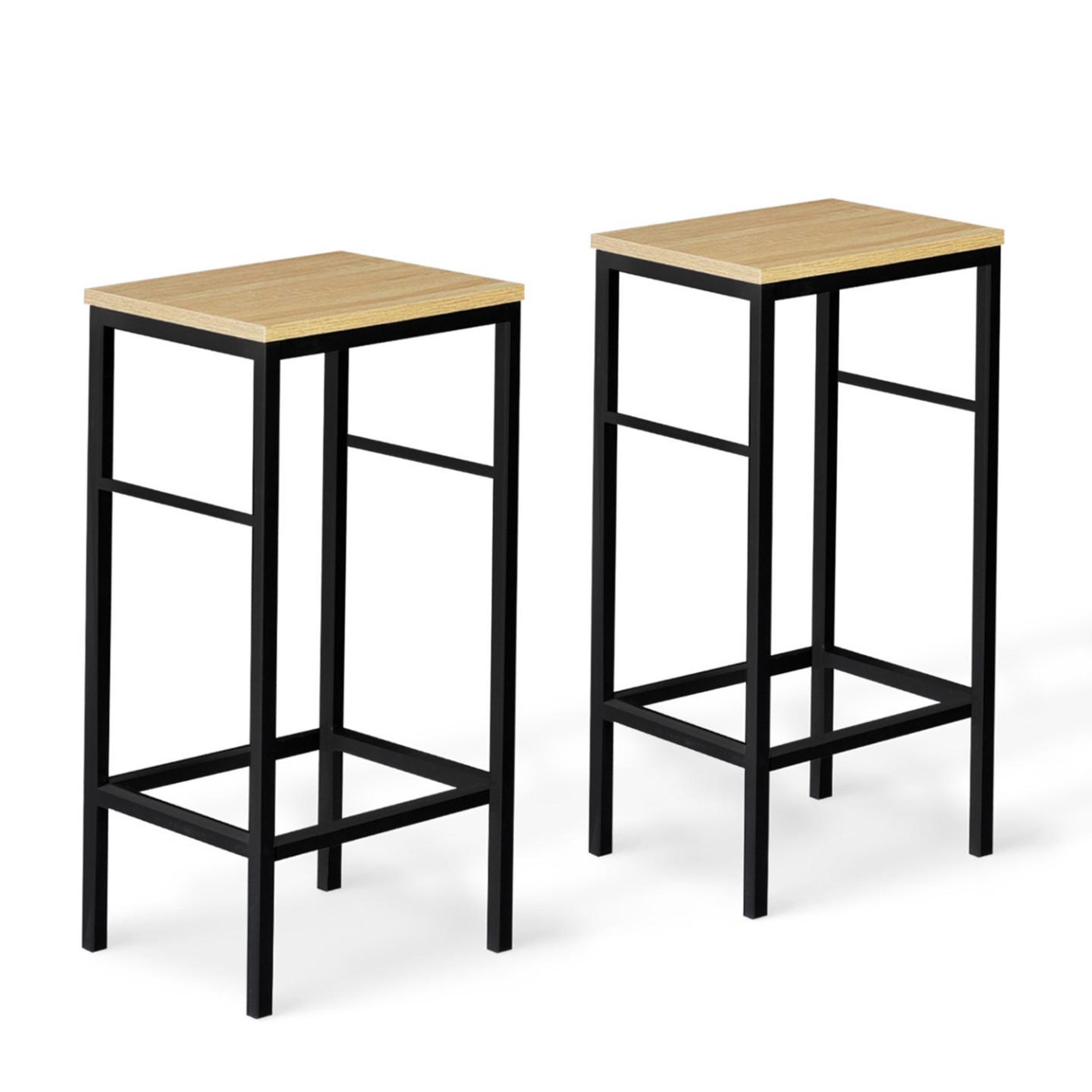 Voir la diapositive 4 : ID MARKET Ensemble table de bar detroit et 2 tabourets design industriel