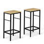 Voir la diapositive 4 : ID MARKET Ensemble table de bar DETROIT et 2 tabourets design industriel