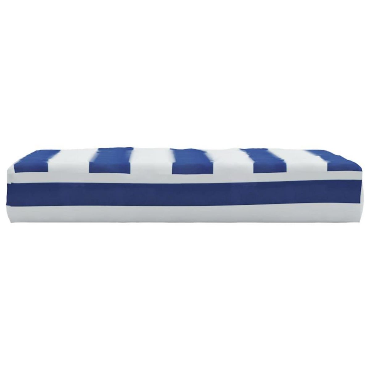 VIDAXL Coussin de palette rayure bleue/blanche 60x60x8 cm tissu