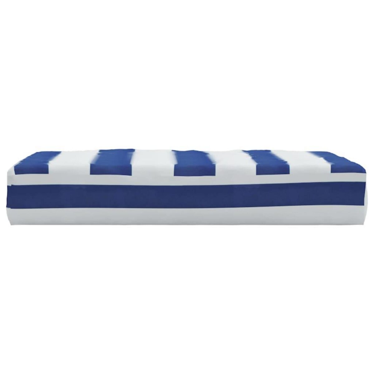 VIDAXL Coussin de palette rayure bleue/blanche 60x60x8 cm tissu