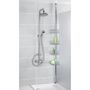 Voir la diapositive 2 : Wenko Etagère de douche extensible en acier 4 tablettes - H.65/275cm - Argent