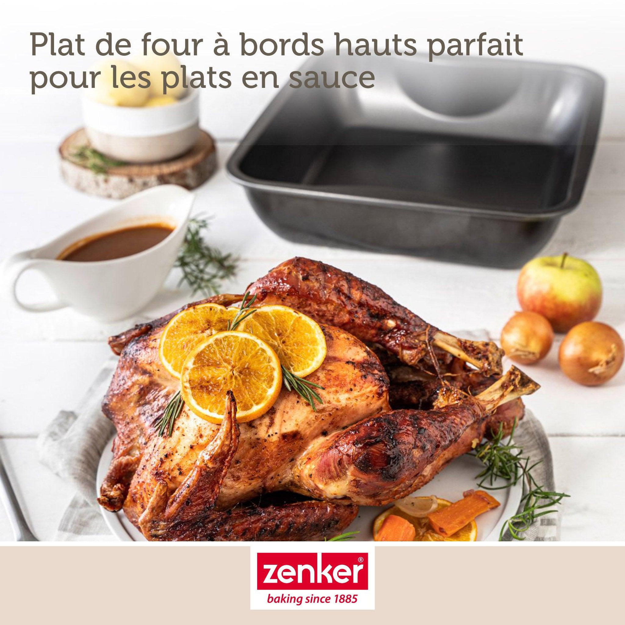 Voir la diapositive 6 : ZENKER Ensemble de 2 plats à four xxl rectangle 40 x 34 cm zenker spécial cooking