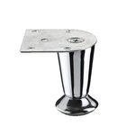 CENTRALE BRICO Pied meuble cylindrique HETTICH fixe acier chromé gris - H. 70 mm