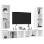Voir la diapositive 3 : VIDAXL Meubles TV muraux 4 pcs Blanc brillant Bois d'ingenierie