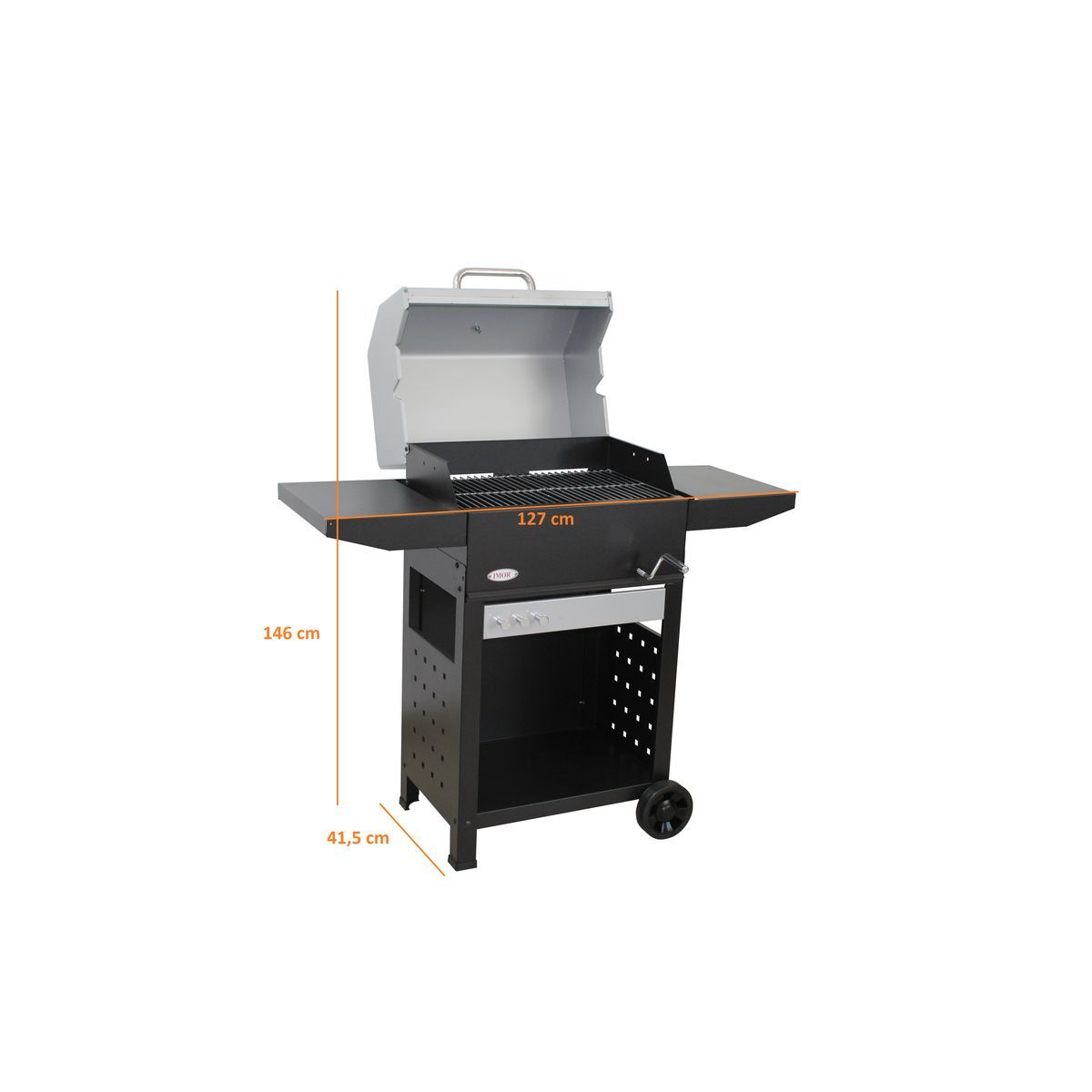 Imor Barbecue charbon de bois en acier MONTORO