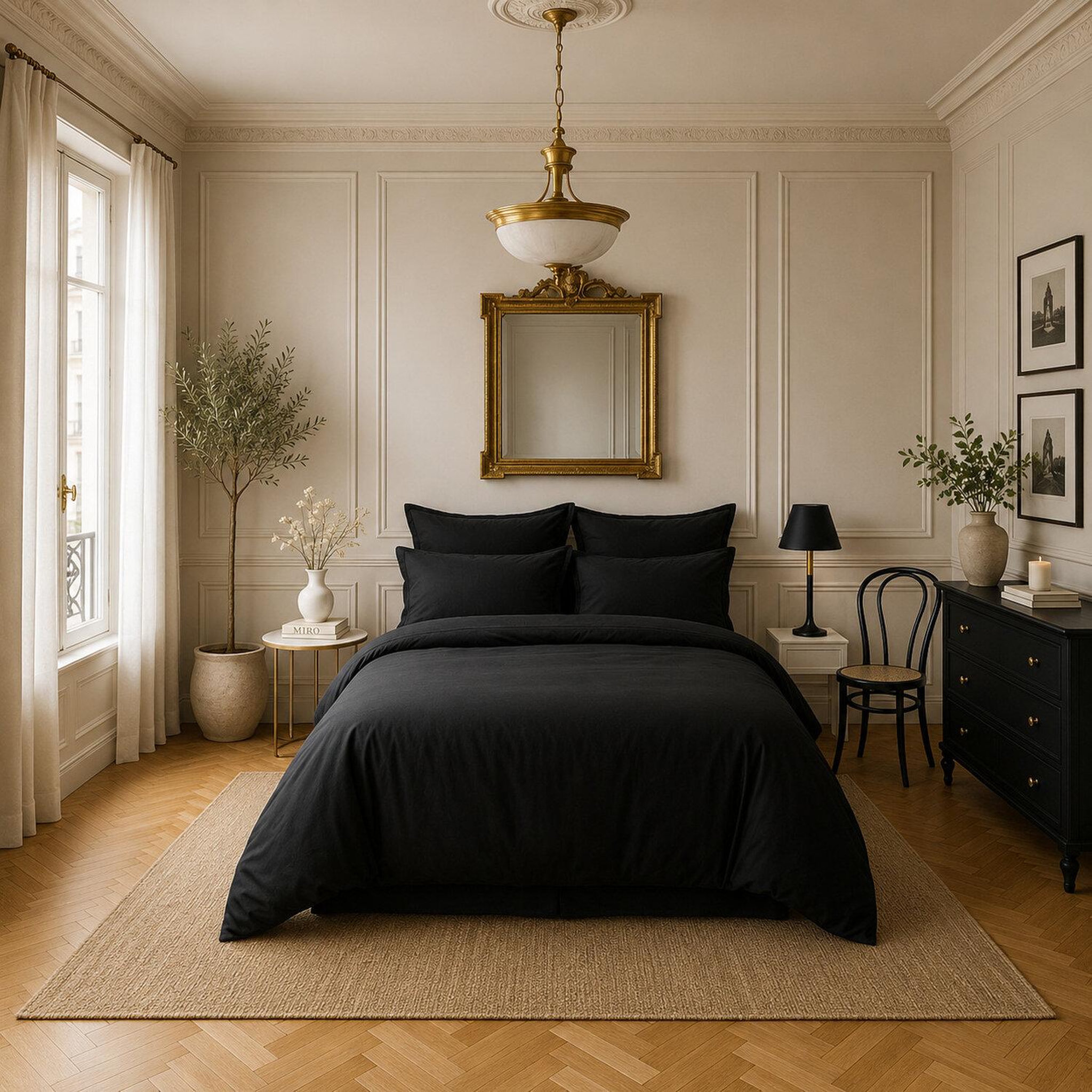 Voir la diapositive 1 : BATON ROUGE Housse de couette 100% satin de coton 105 fils uni