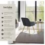 Voir la diapositive 2 : tectake Chaise rembourrée aspect velours noir/or Lot de 6