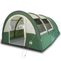 Voir la diapositive 2 : VIDAXL Tente de camping tunnel 4 personnes vert impermeable