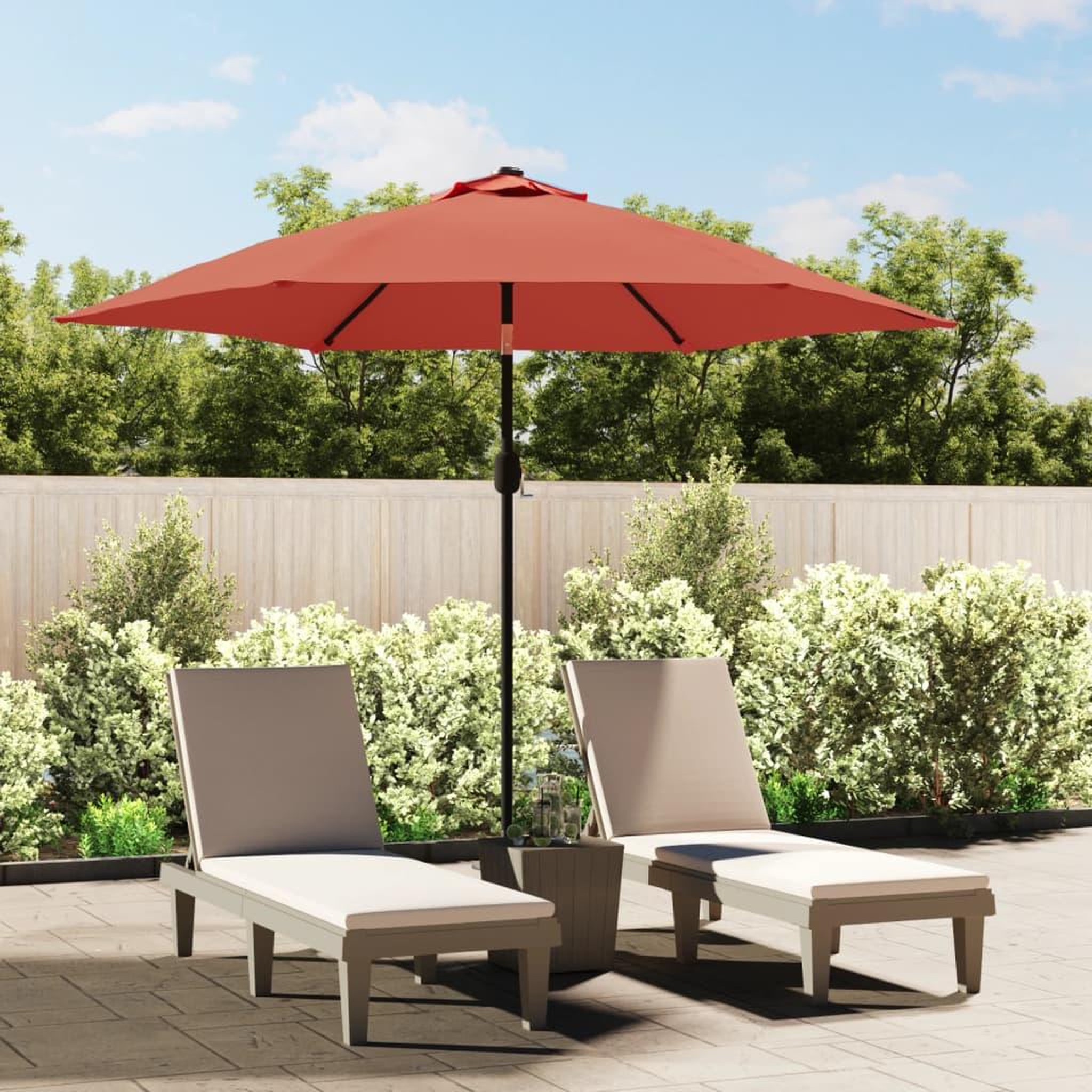 VIDAXL Tissu de remplacement de parasol d'exterieur Terre cuite 300 cm