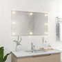 Voir la diapositive 3 : VIDAXL Miroir mural sans cadre avec lampes LED Rectangulaire Verre