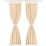 Voir la diapositive 2 : VIDAXL Rideau occultant avec boucles 2 pcs 140 x 175 cm Beige