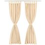 Voir la diapositive 2 : VIDAXL Rideau occultant avec boucles 2 pcs 140 x 175 cm Beige