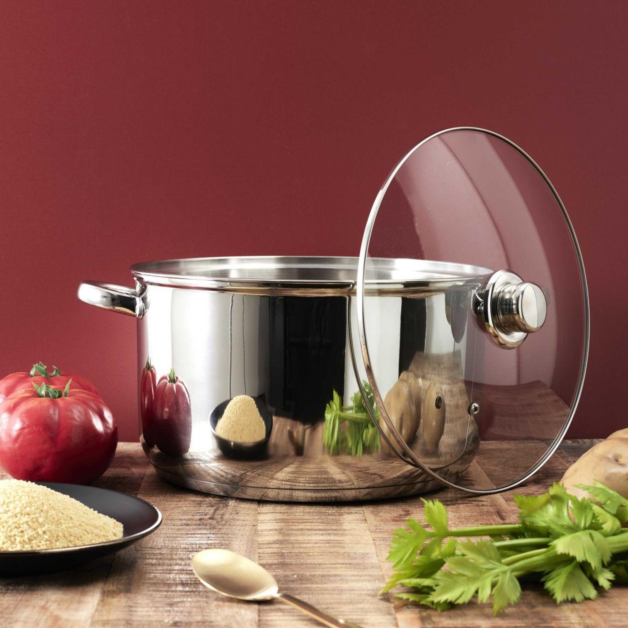 Voir la diapositive 3 : COOK CONCEPT Faitout 10L induction avec couvercle