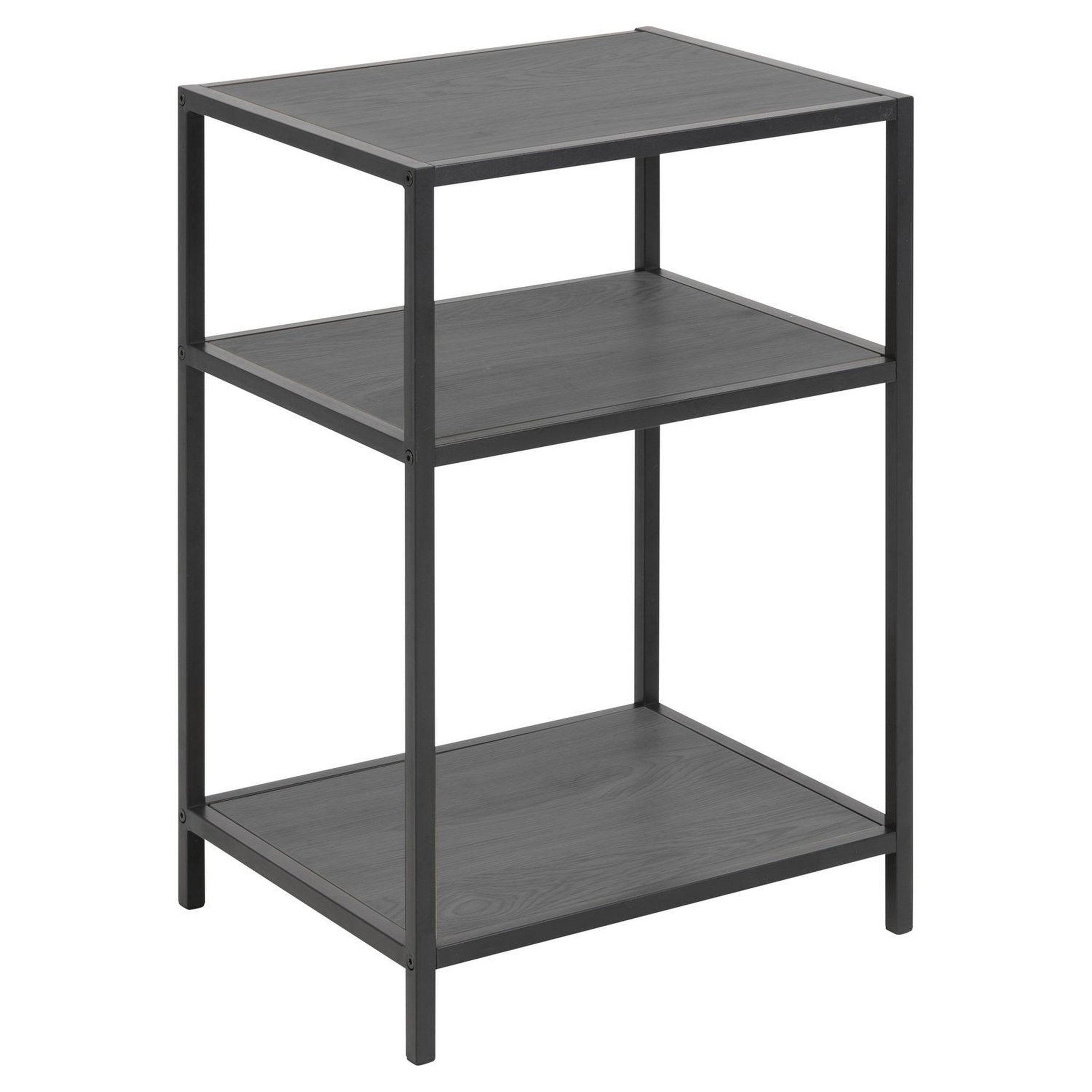 TOILINUX Table de chevet ou d'appoint 2 étagères en MDF et métal. Coloris disponibles : Beige