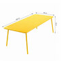 Voir la diapositive 3 : CONCEPT USINE Ensemble table de jardin 200 cm et 8 chaises jaune BERGAME