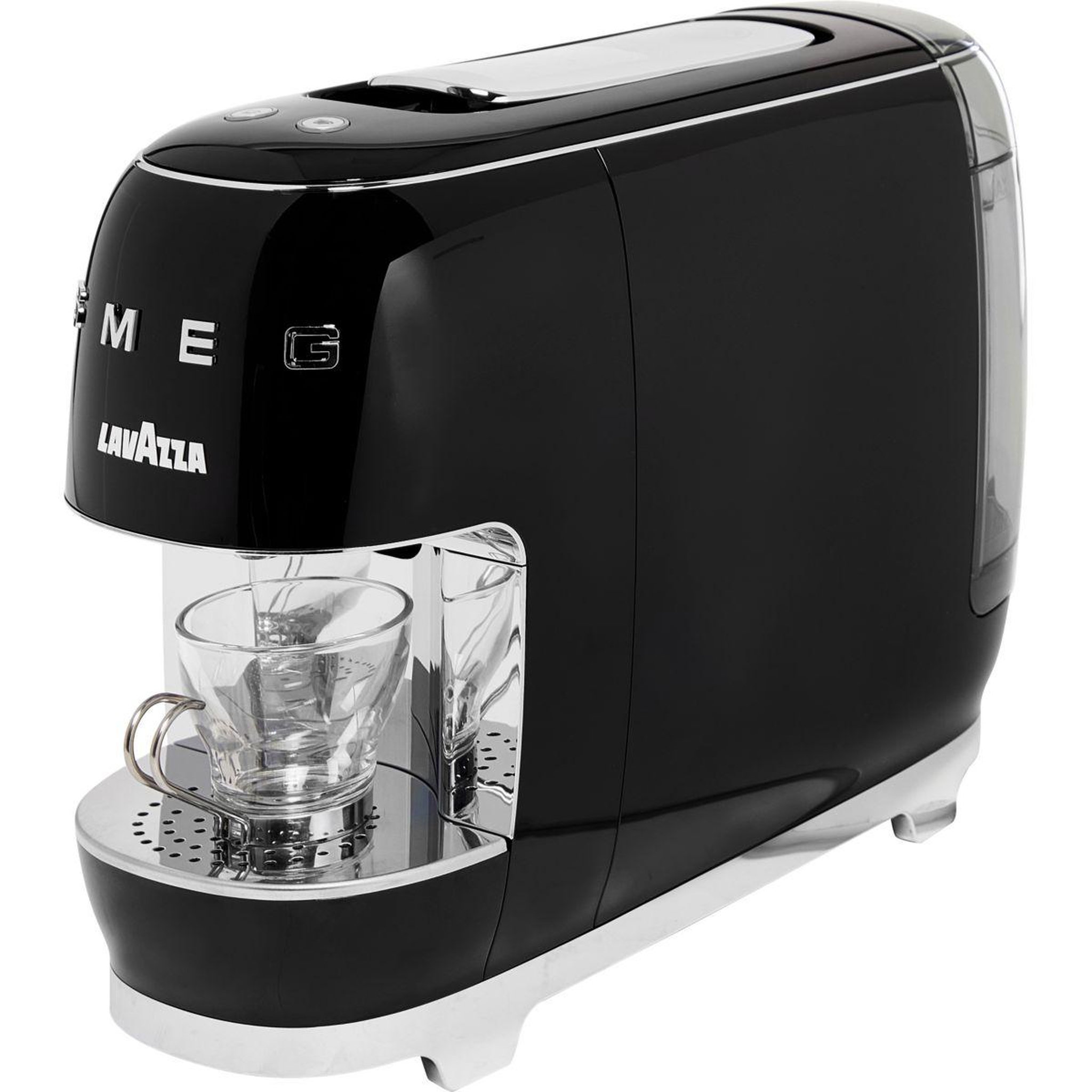 Voir la diapositive 1 : LAVAZZA Cafetière à dosette Smeg noire