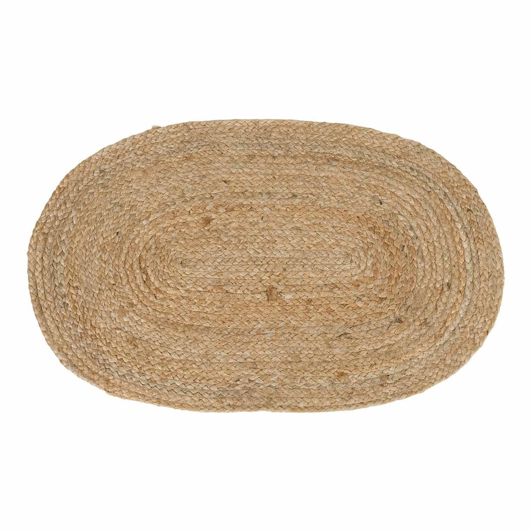 Voir la diapositive 1 : HOUSE NORDIC Tapis ovale en jute naturel 50 x 80 cm