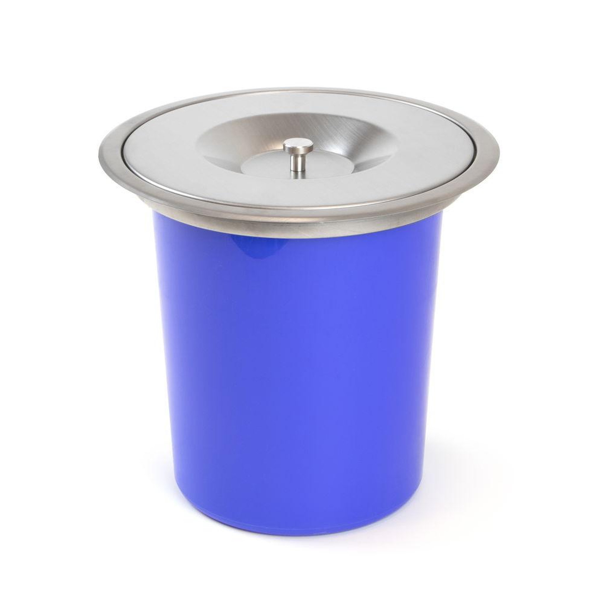 EMUCA SRL Poubelle encastrable Recycle pour plan de travail de cuisine, 6 Litres, Acier inoxydable