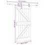 Voir la diapositive 6 : VIDAXL Porte coulissante et kit de quincaillerie 100x210 cm pin massif