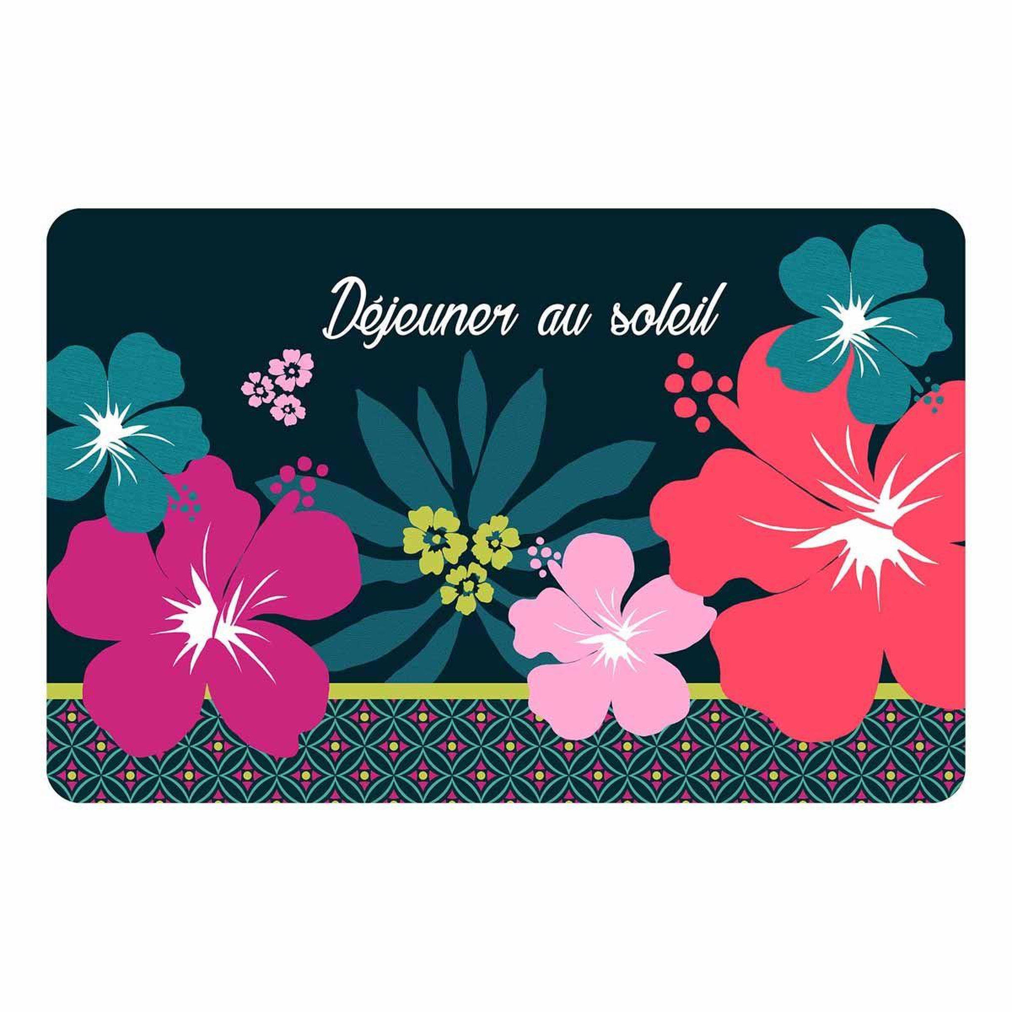 Douceur d'Intérieur Set de Table Imprimé  Hawai  44cm Multicolore