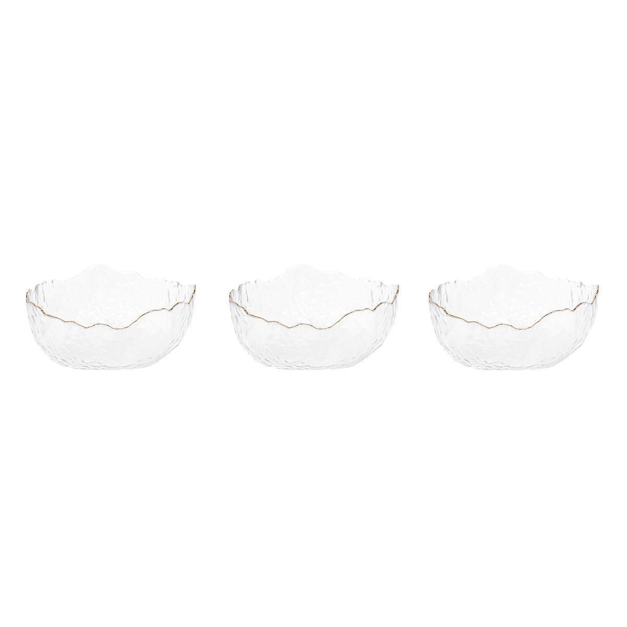 Voir la diapositive 1 : The Home Deco Factory Lot de 3 coupelles en verre  lua  16cm transparent