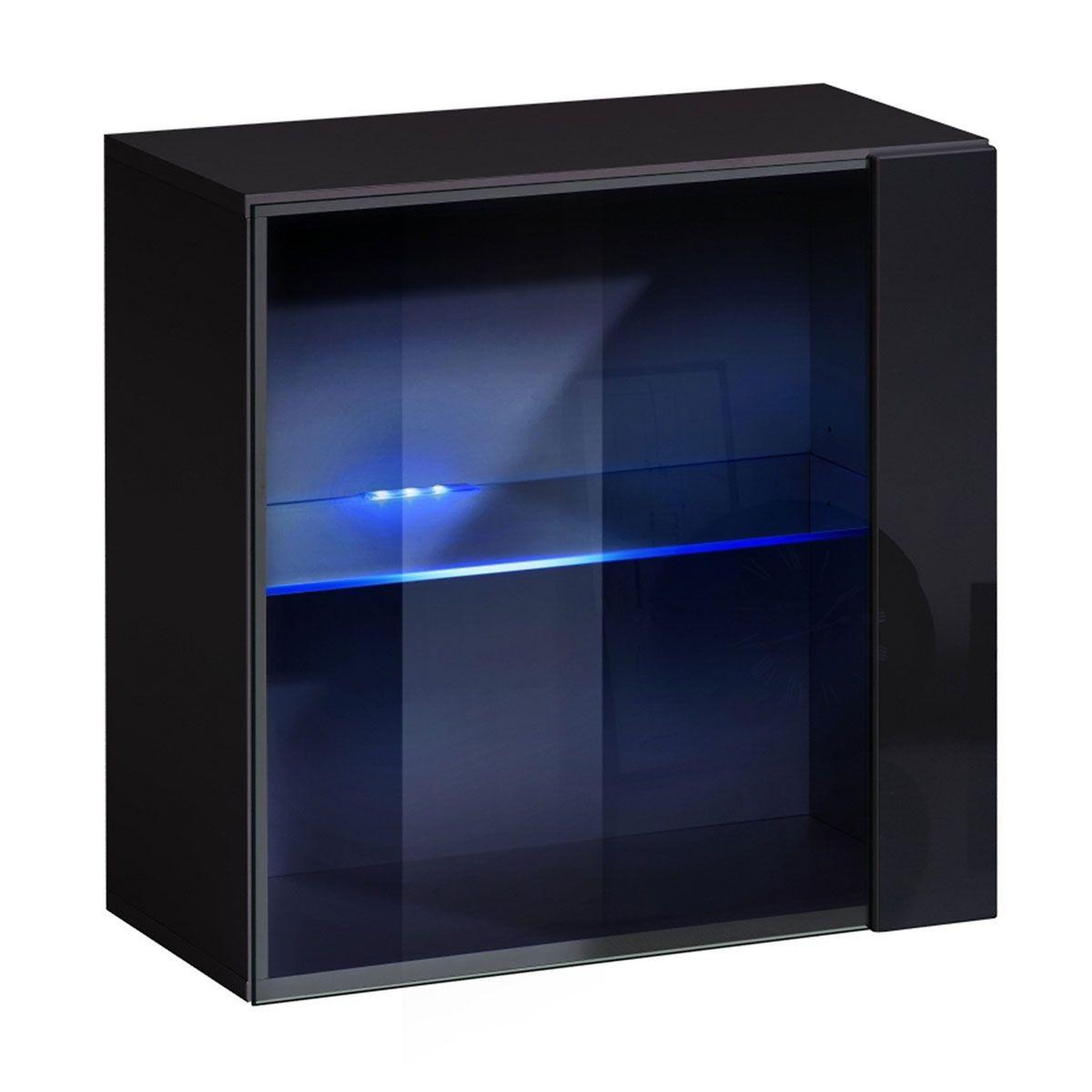 Paris Prix Vitrine murale led  switch  60cm noir
