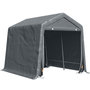 Voir la diapositive 1 : OUTSUNNY Abri de jardin - tente de stockage - abri de vélo - 2 portes zippées - dim. 280L x 240l x 240H cm - métal PE gris