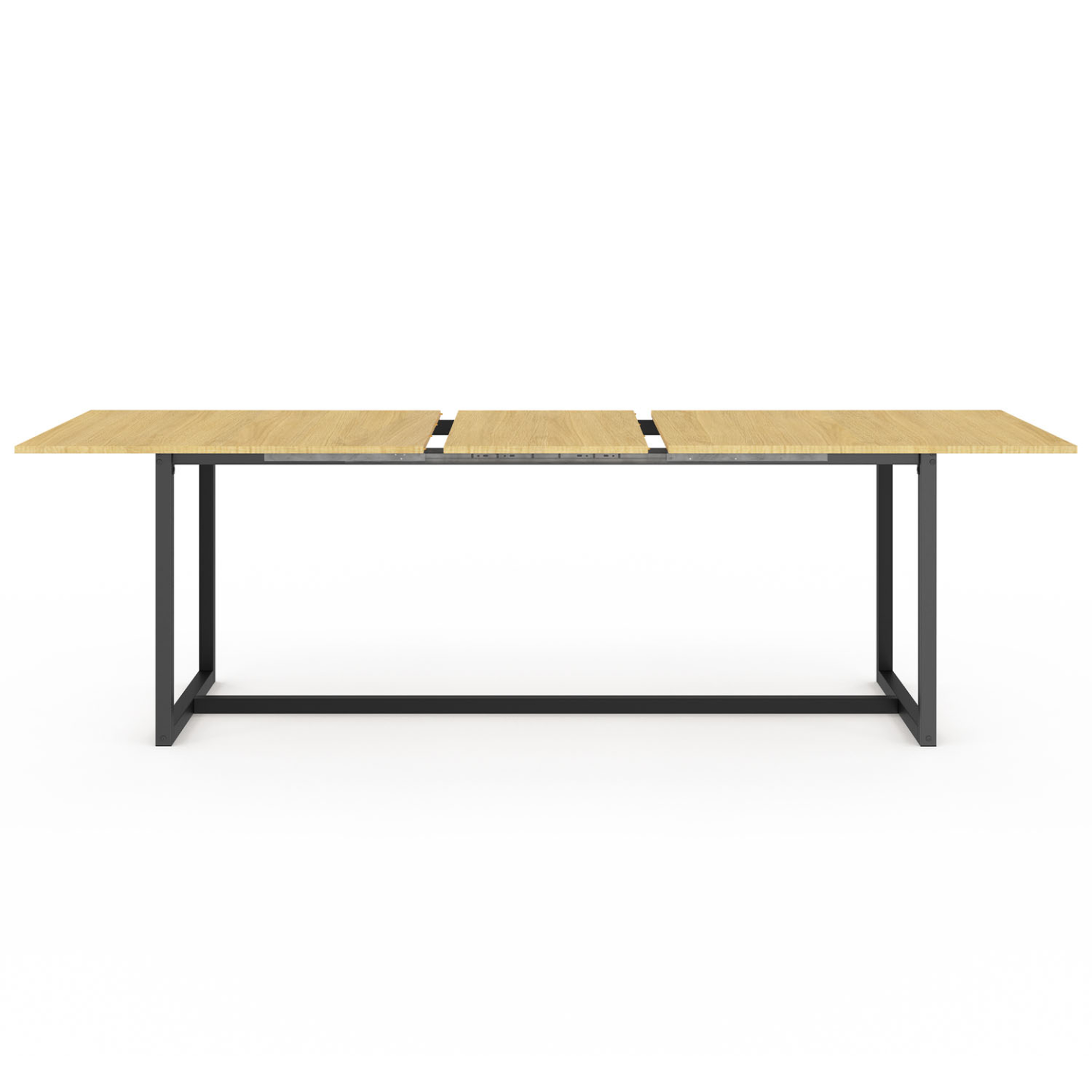 Voir la diapositive 3 : ID MARKET Table à manger extensible rectangle detroit 8-12 personnes design industriel 200-250 cm