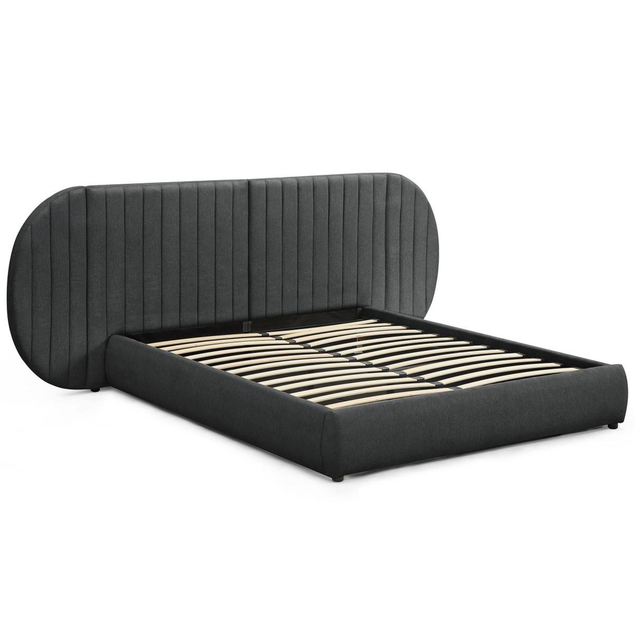 Paris Prix Lit coffre tête de lit modulable  comfy  160x200cm gris foncé