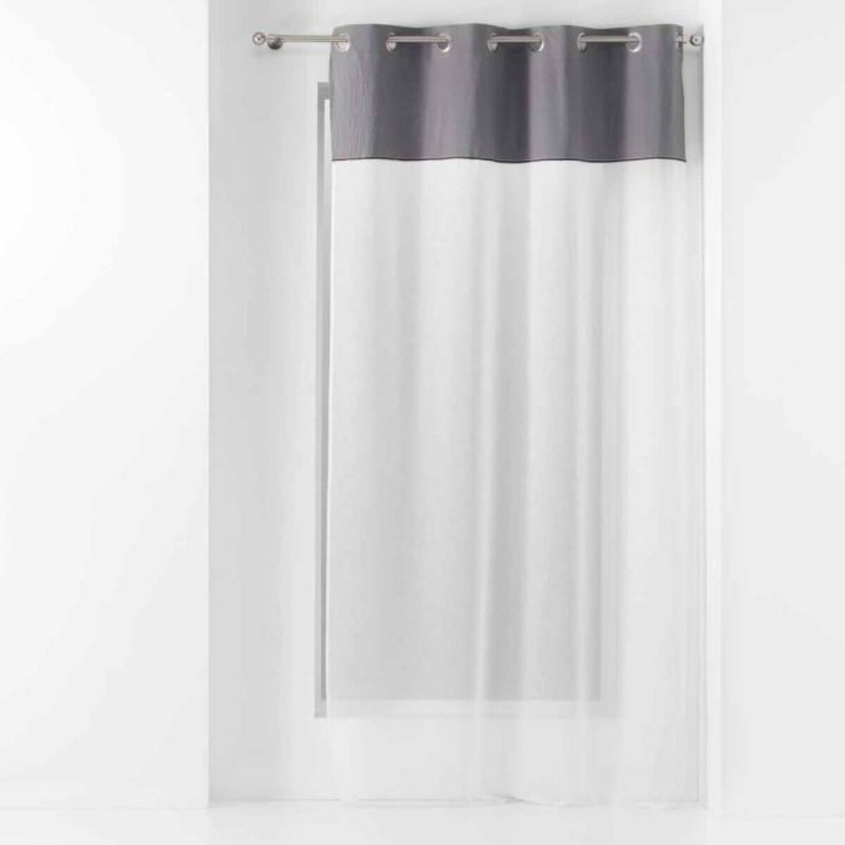 Paris Prix Rideau Voilage à Œillets  Jolibel  137x240cm Gris