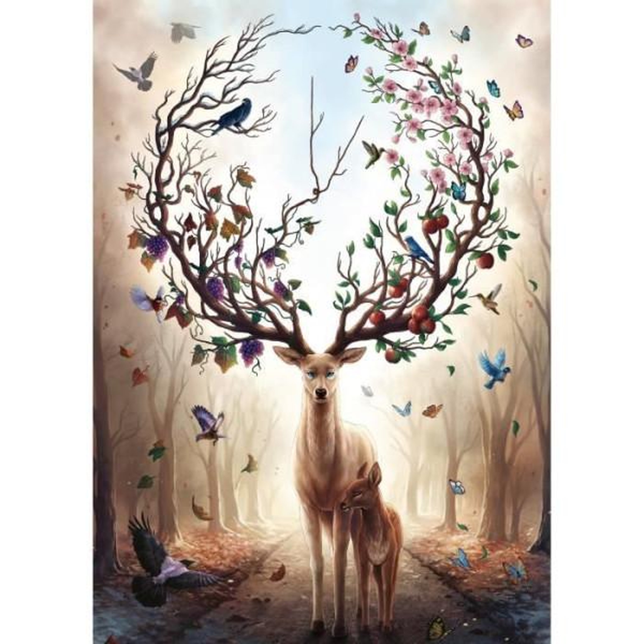 RAVENSBURGER Puzzle 1000 pieces cerf fantaisie, adultes et enfants dés 14 ans, puzzle de qualité supérieure, 12000459, ravensburger