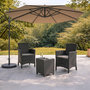 Voir la diapositive 5 : CONCEPT USINE Ensemble de jardin 2 fauteuils gris anthracite avec table basse ADANA