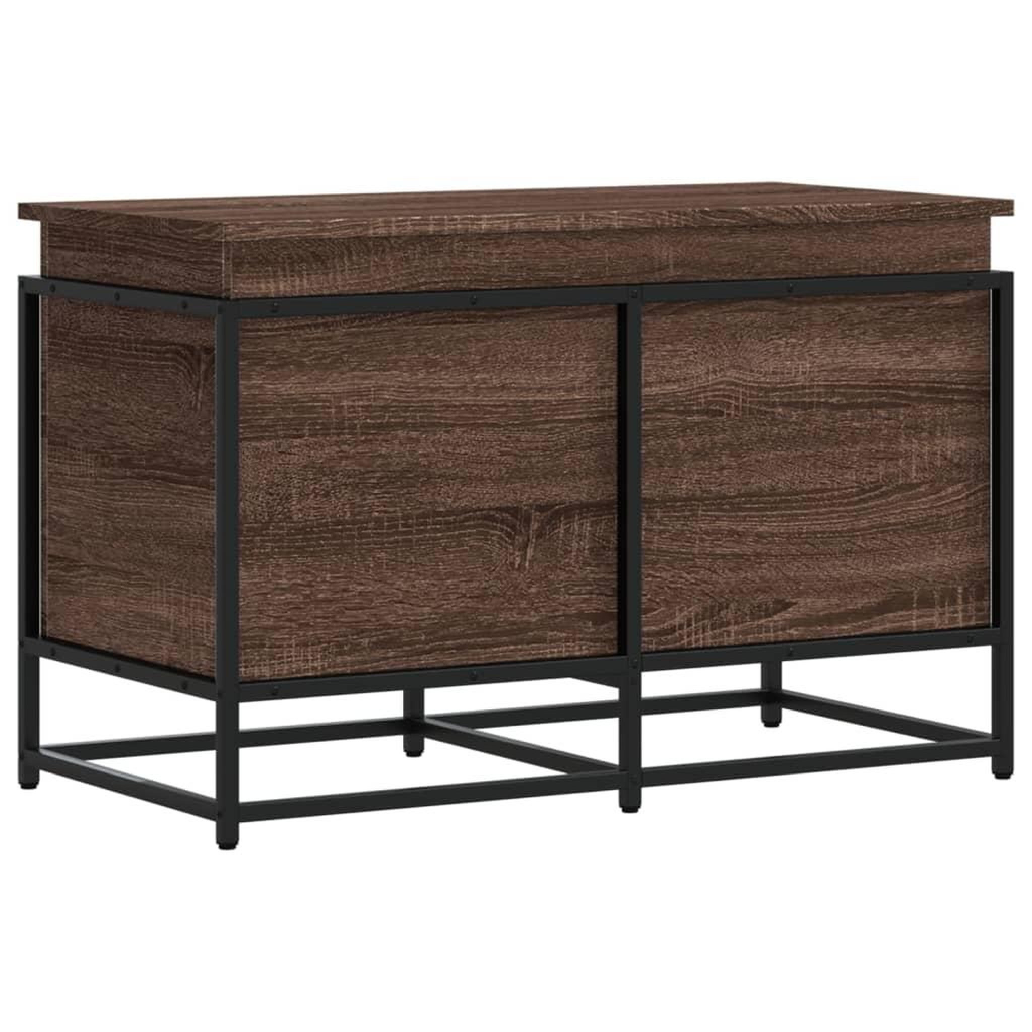 Voir la diapositive 2 : VIDAXL Boîte de rangement avec couvercle chene marron bois ingenierie
