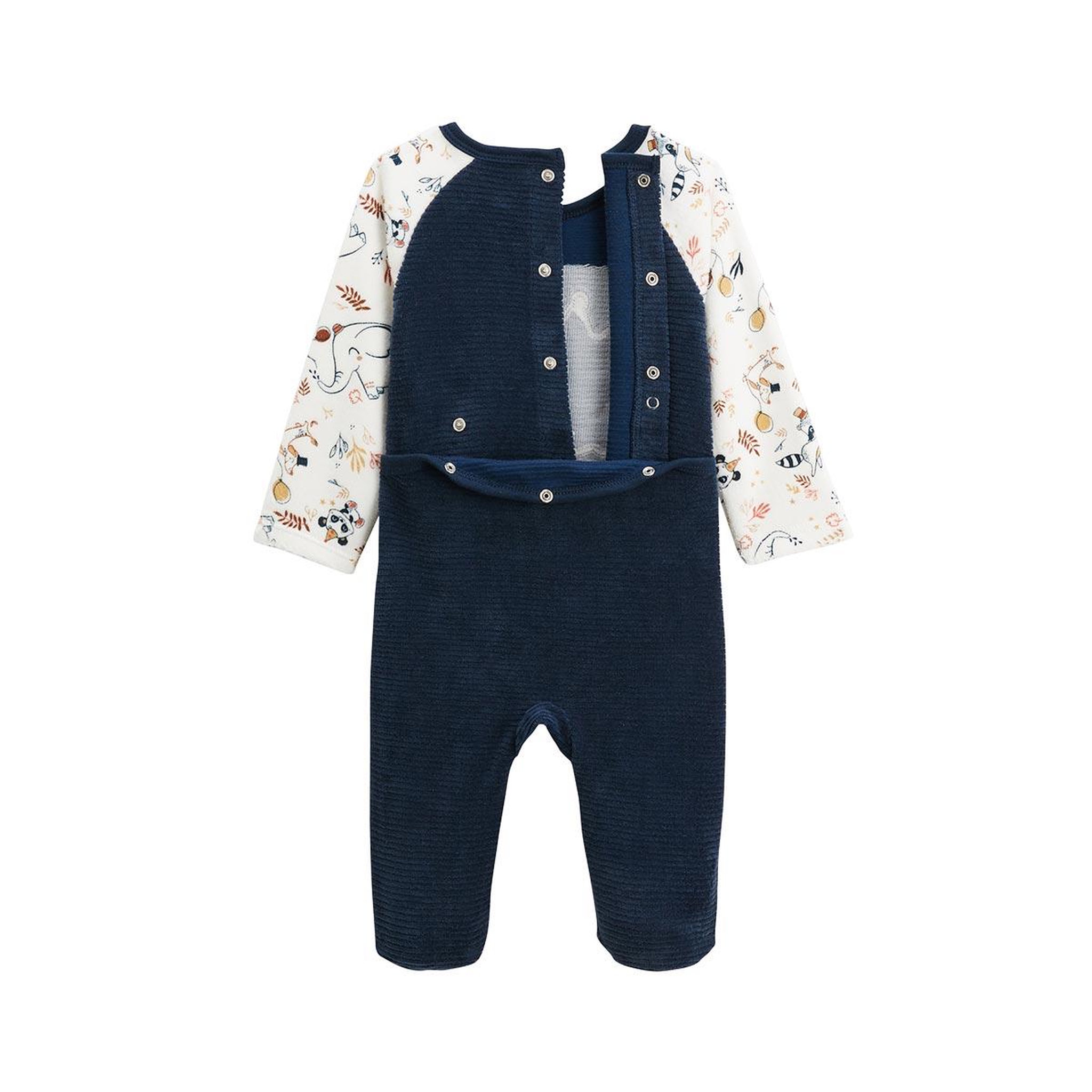Voir la diapositive 3 : Petit BÃ©guin Pyjama bébé en velours cirque d'automne