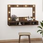 Voir la diapositive 1 : VIDAXL Armoire à miroir avec LED Chêne marron 90x31,5x62 cm