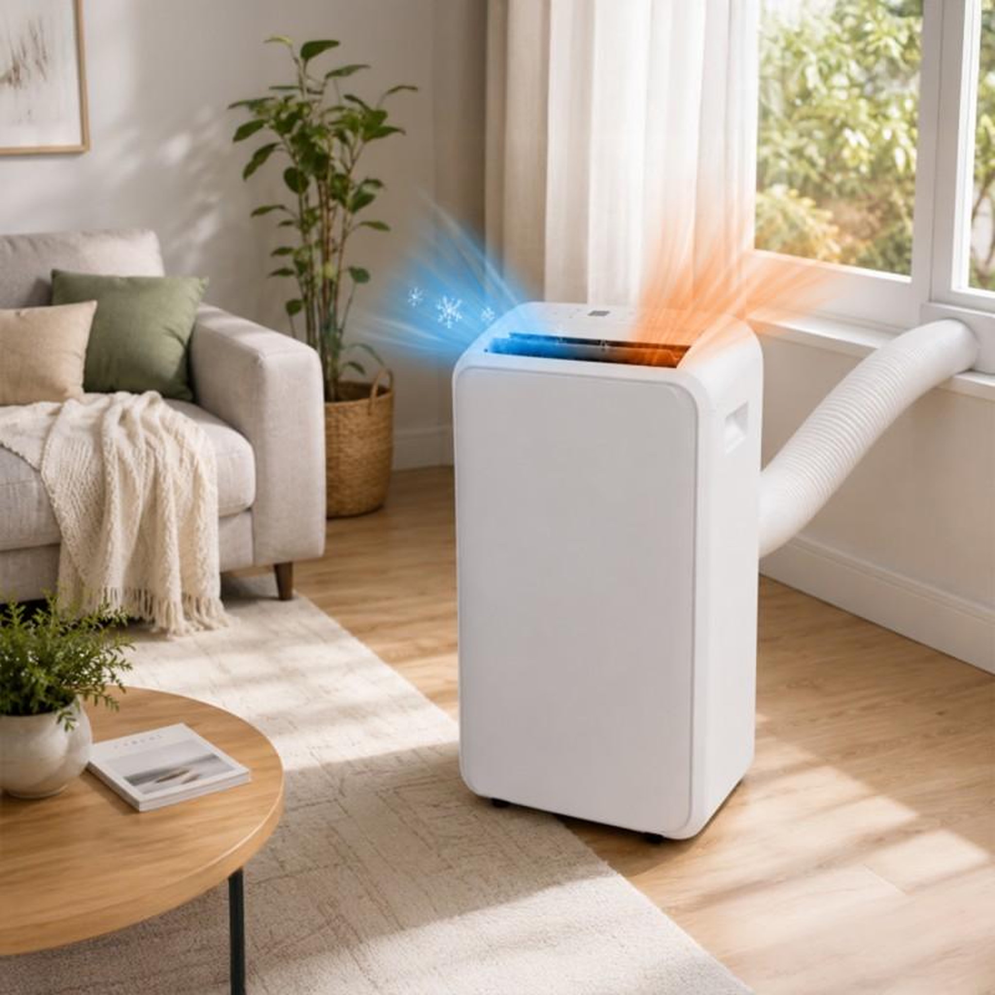 Voir la diapositive 2 : Climatiseur mobile réversible - 12 000 btu - avec déshumidification