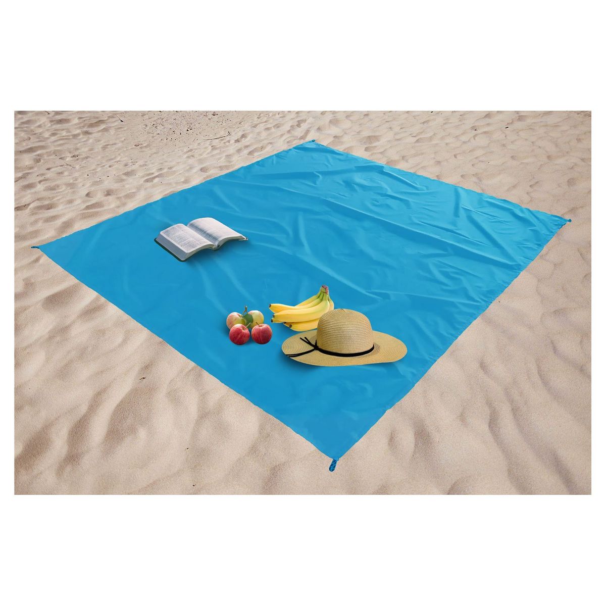 Tapis de plage uni en polyester 