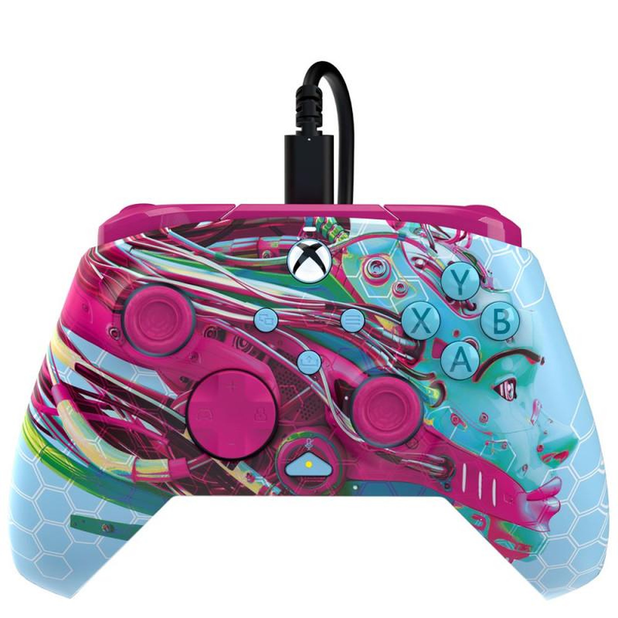 PDP Manette filaire Pdp Rematch Glow Wired Advanced  Android Dreams pour Xbox Series X S Xbox One et PC