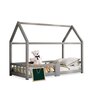 Voir la diapositive 1 : MERAX Lit cabane enfant 90 x 200 cm avec sommier