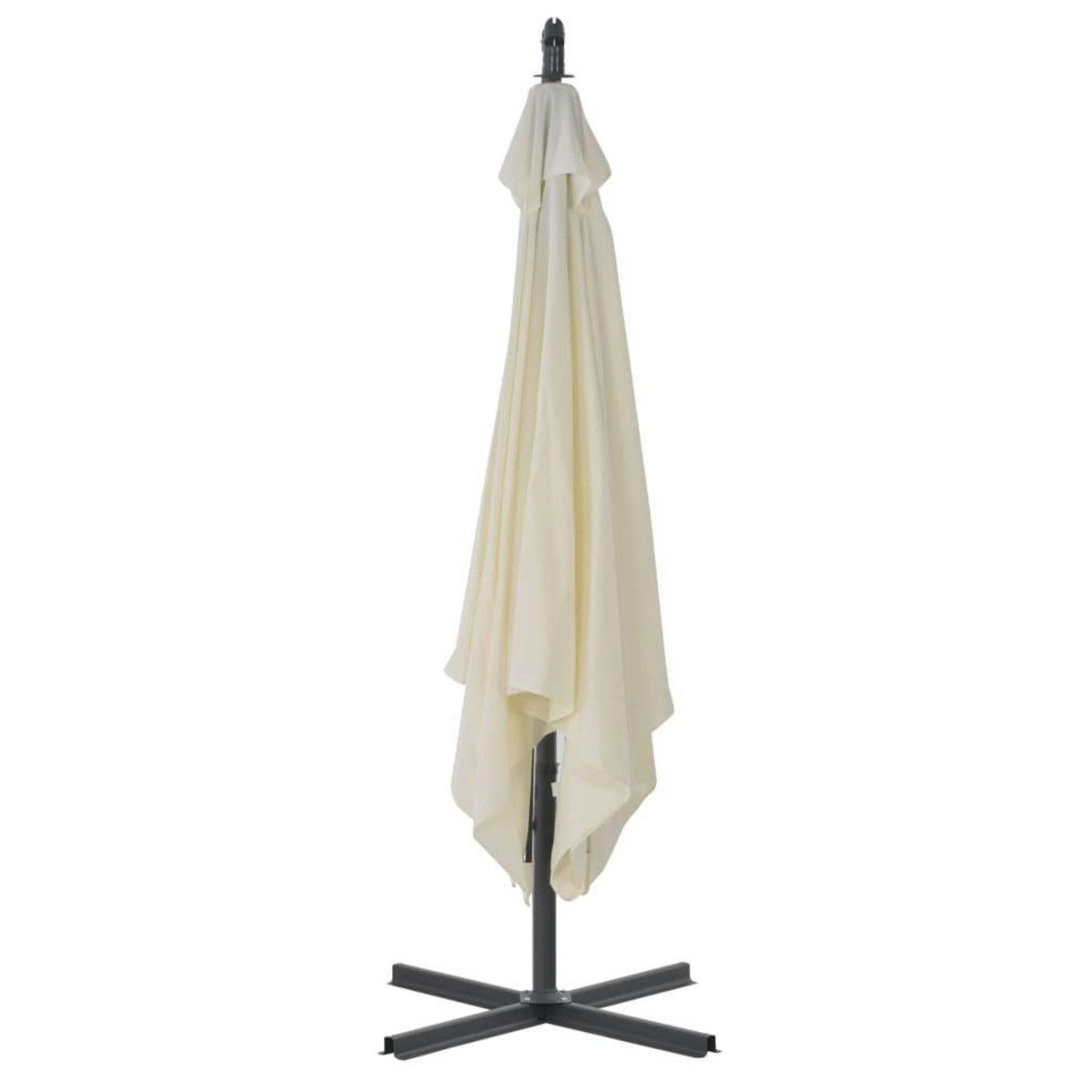 VIDAXL Parasol de jardin en porte-a-faux avec poteau en acier sable