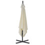 Voir la diapositive 4 : VIDAXL Parasol de jardin en porte-a-faux avec poteau en acier sable