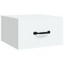 Voir la diapositive 2 : VIDAXL Table de chevet murale Blanc 35x35x20 cm
