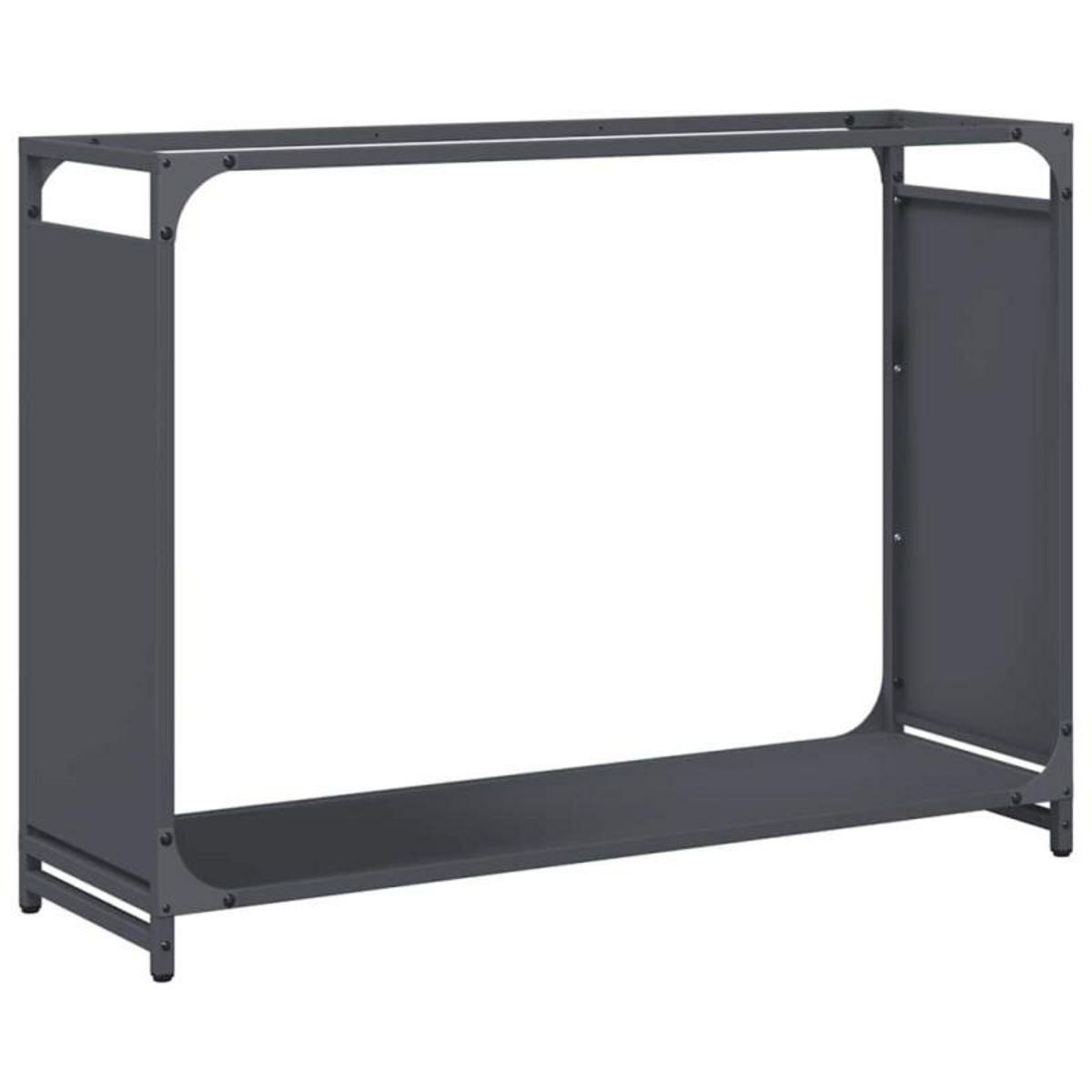 VIDAXL Portant de bois chauffage anthracite 90x28x65 cm
