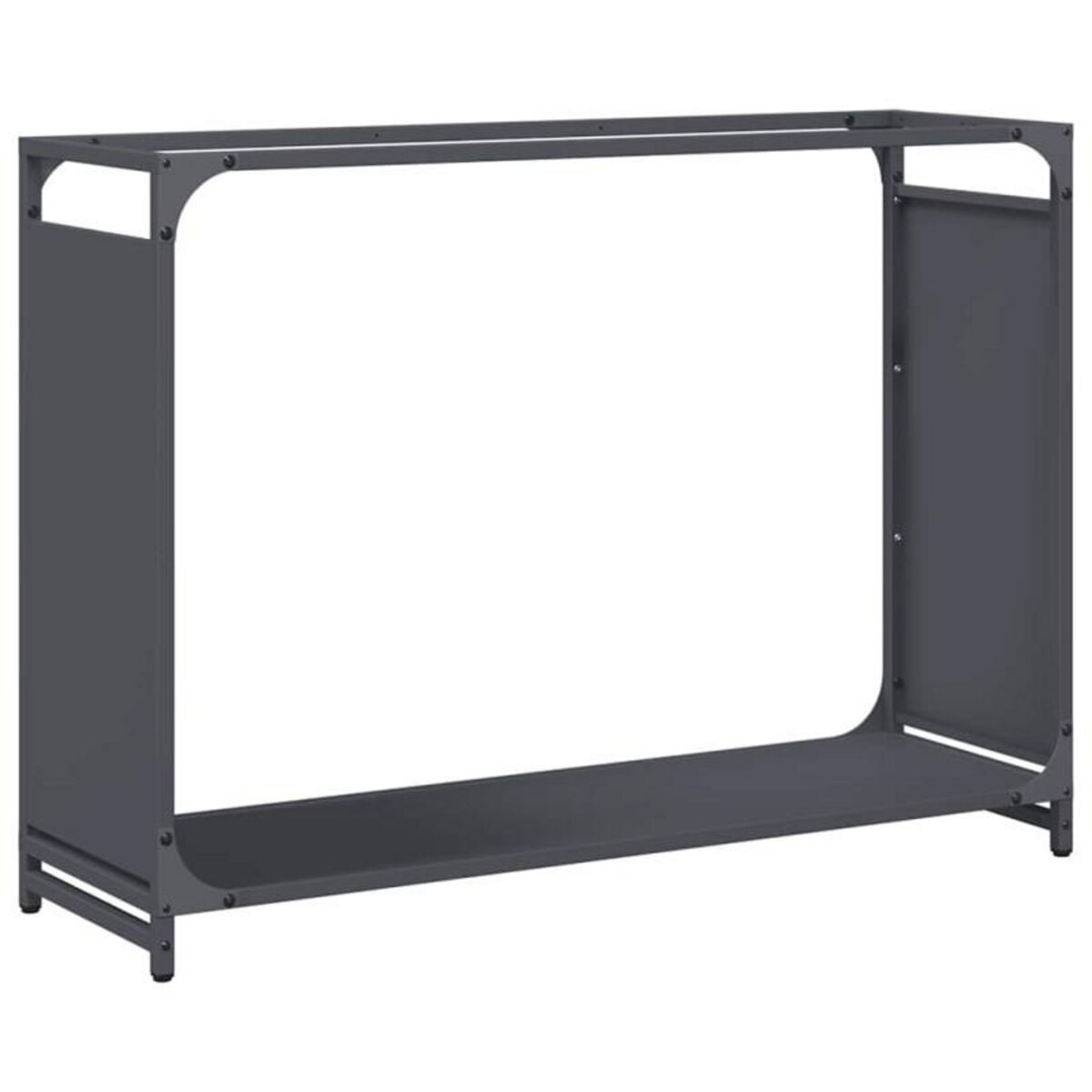 VIDAXL Portant de bois chauffage anthracite 90x28x65 cm